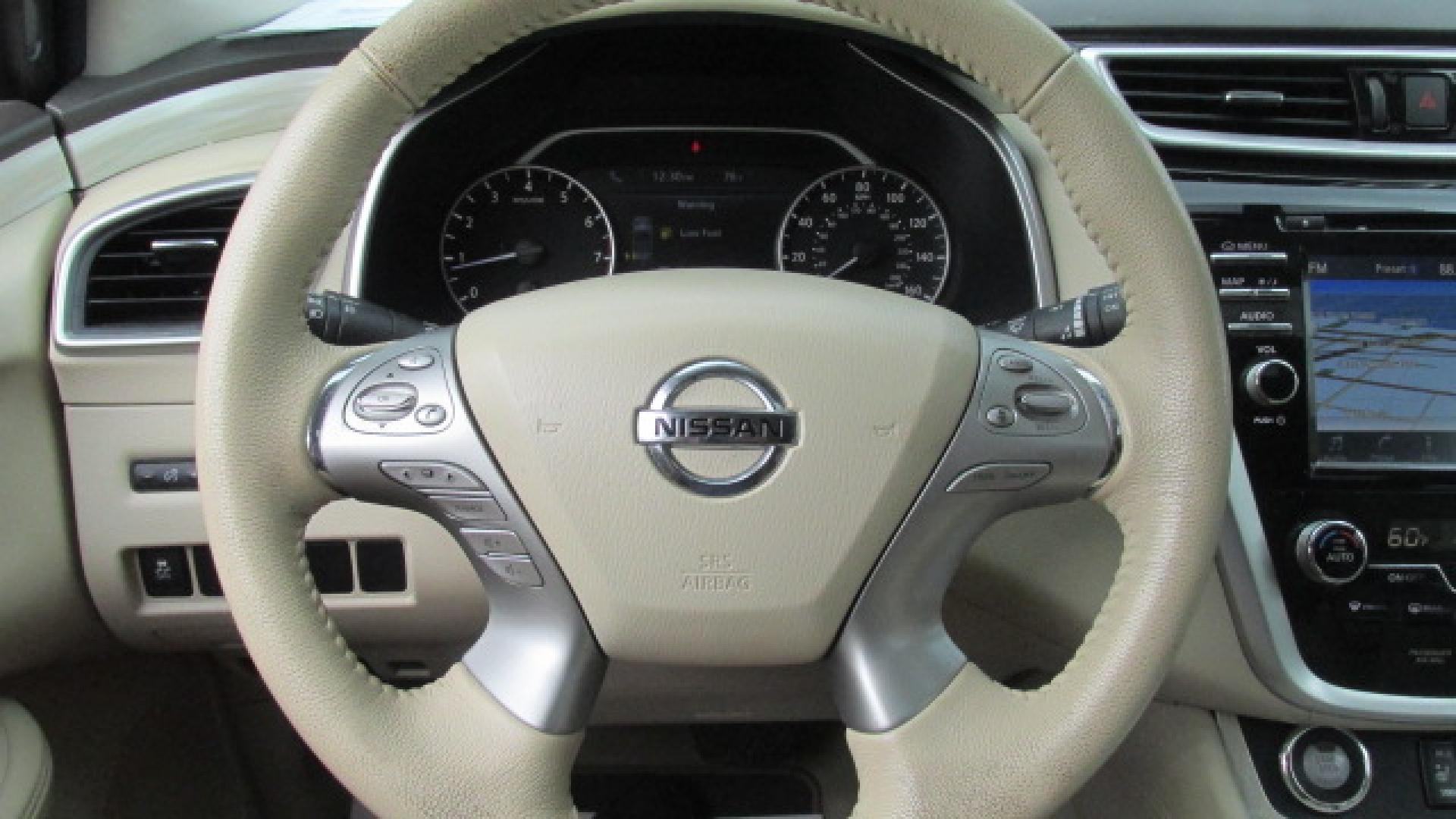 2015 Pearl White /Tan Nissan Murano SL (5N1AZ2MH0FN) with an 3.5L V6 DOHC 24V engine, Continuously Variable Transmission transmission, located at 827 W 26th Street, Erie, PA, 16508, (814) 455-3401, 42.105431, -80.090942 - Thanks for looking at our super clean nonsmoker new Nissan trade in. This is the SL model with lots of options including all wheel drive, heated leather seats, a panoramic sunroof, back up camera, navigation, factory remote start, push button start and lots more. A full service will be completed in - Photo#17