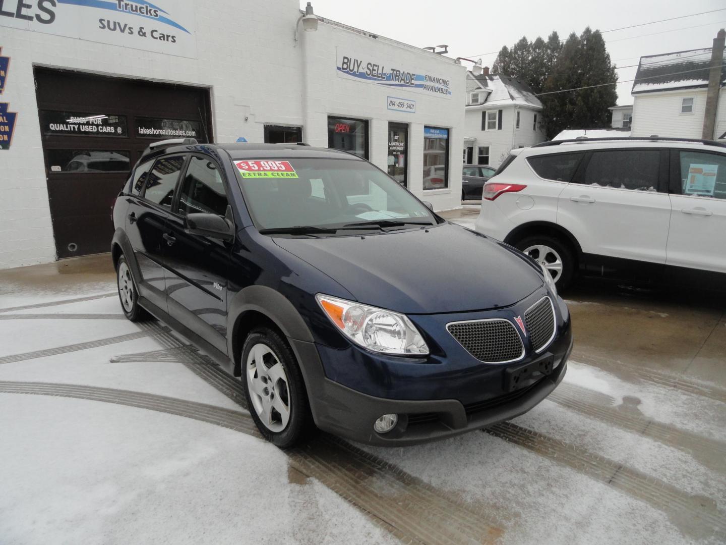 2006 Dark Blu Metallic /Graphite Pontiac Vibe Base (5Y2SL65886Z) with an 1.8L L4 DOHC 16V engine, 4-Speed Automatic transmission, located at 827 W 26th Street, Erie, PA, 16508, (814) 455-3401, 42.105431, -80.090942 - Photo#0